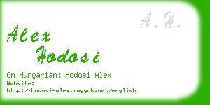 alex hodosi business card